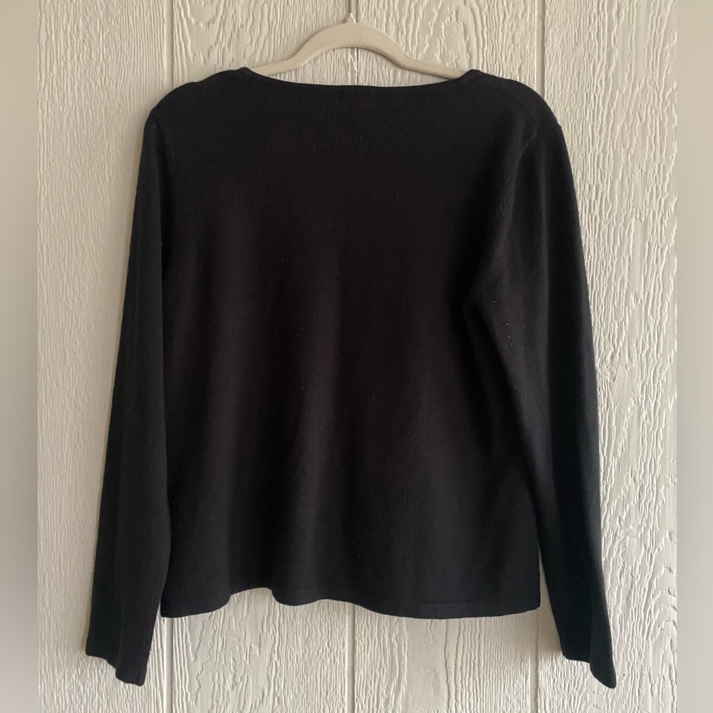 Y2K Argyle Black Pink V-Neck Sweater Barbiecore Schoolgirl Preppy Academia Sz PL - Picture 8 of 8